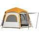 Tente De Camping Instantanée Outsunny, Tente Dôme Facile à Monter Pour 4 Personnes, Gris Clair