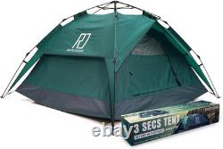 Tente de camping instantanée pop-up imperméable pour 3 personnes, tente d’abri pour festival et randonnée, Royaume-Uni