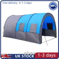Tente de camping instantanée pour 8-10 personnes, tente familiale extérieure à double couche avec auvent de pluie