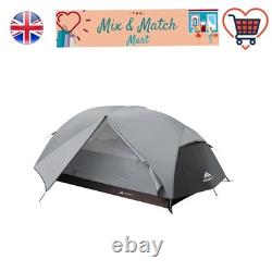 Tente de camping légère pour 2 personnes, imperméable et coupe-vent avec fenêtres en mesh