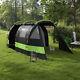 Tente De Camping Noire Pour 4-5 Personnes Outsunny, Spacieuse, étanche Avec Salon