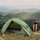 Tente De Camping Pliable Pour 1 Personne Avec Lit De Camping Sur&eacute;lev&eacute; Et Housses De Pluie