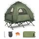 Tente De Camping Pliante Pour 2 Personnes Sur&eacute;lev&eacute;e Avec Matelas Gonflable Et Sacs De Couchage