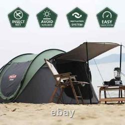 Tente de camping pop-up 4 personnes extérieure, imperméable 3000mm