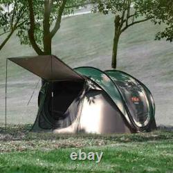 Tente de camping pop-up 4 personnes extérieure, imperméable 3000mm