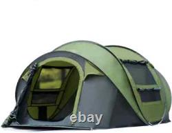Tente de camping pop-up 4 personnes extérieure, imperméable 3000mm