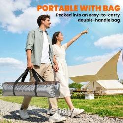 Tente de camping pop-up 6 personnes, montage instantané, double-toit, dôme imperméable 3 saisons, sac de transport