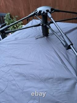 Tente de camping pop-up Yafaca gris/rouge, 1 porte et 2 fenêtres, sac de transport