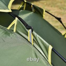 Tente de camping pop-up à double couche pour 3 personnes Outsunny en dôme