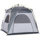 Tente De Camping Pop-up Automatique Outsunny Pour 4 Personnes, Montage Facile, Verte