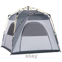 Tente de camping pop-up automatique Outsunny pour 4 personnes, montage facile, verte