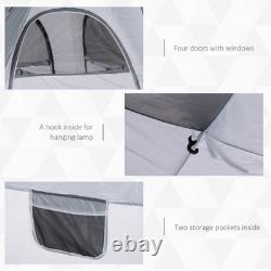 Tente de camping pop-up automatique Outsunny pour 4 personnes, montage facile, verte