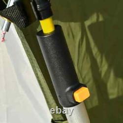 Tente de camping pop-up pour 4 personnes, abri en dôme résistant aux intempéries avec 3 fenêtres, verte