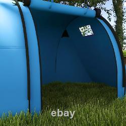 Tente de camping pour 3-4 personnes, grande tente familiale avec chambre et salon, 3000 mm d'eau