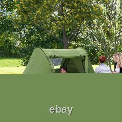 Tente de camping pour 3 personnes avec espace de vie et 2 chambres, 3000 mm imperméable