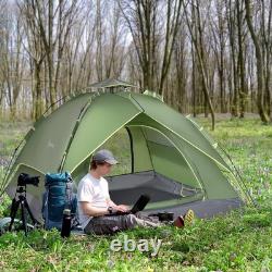 Tente de camping pour 3 personnes, pop-up automatique, portable et à double paroi, pour festival Hi