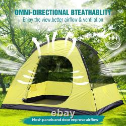 Tente de camping pour 3 personnes, tente dôme à double couche, grande capacité, 4 saisons, voyage