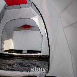 Tente de camping pour 4-6 personnes avec 2 chambres, espace de vie et vestibule