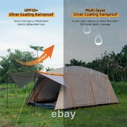 Tente de camping pour 4-6 personnes, grande capacité, tente cabane étanche et portable DYPN