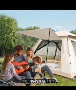 Tente de camping pour 4 personnes avec montage instantané en 3 secondes/démontage en 1 minute