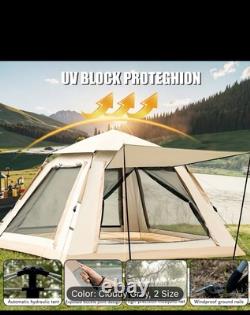 Tente de camping pour 4 personnes avec montage instantané en 3 secondes/démontage en 1 minute