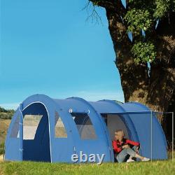 Tente de camping pour 5-6 personnes avec deux chambres, sol et sac de transport