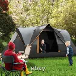 Tente de camping pour 5 personnes, grande tente tunnel, abri de randonnée résistant à l'eau avec
