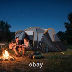 Tente de camping pour 5 personnes, grande tente tunnel, abri de randonnée résistant à l'eau avec