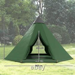Tente de camping pour 6-7 personnes Outsunny grande famille avec sac de transport verte