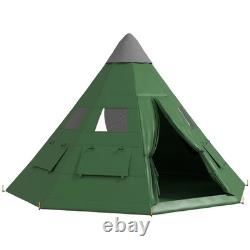 Tente de camping pour 6-7 personnes Outsunny grande famille avec sac de transport verte Tente de camping pour 6-7 personnes Outsunny grande famille avec sac de transport verte