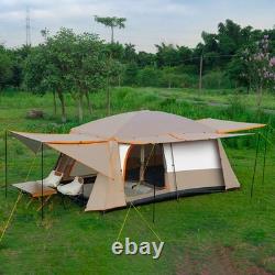 Tente de camping pour 8-12 personnes, grande capacité, tente cabane imperméable et portable YHPY