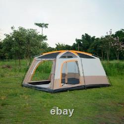 Tente de camping pour 8-12 personnes, grande capacité, tente cabane imperméable et portable YHPY