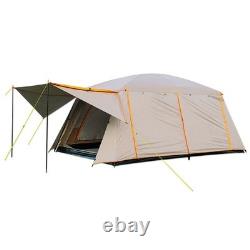 Tente de camping pour 8-12 personnes, grande capacité, tente cabane imperméable et portable YHPY