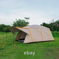 Tente de camping pour 8-12 personnes, grande capacité, tente cabane imperméable et portable YHPY