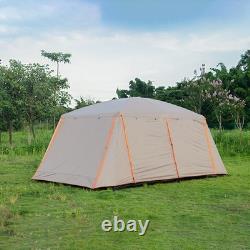 Tente de camping pour 8-12 personnes, grande capacité, tente cabane imperméable et portable YHPY