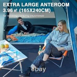 Tente de camping robuste pour 4 personnes, imperméable, à double paroi, facile à monter, durable et légère