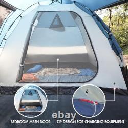 Tente de camping robuste pour 4 personnes, imperméable, à double paroi, facile à monter, durable et légère