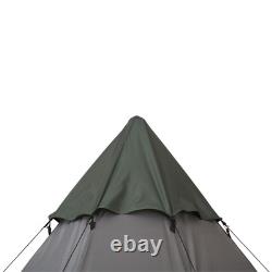 Tente de camping spacieuse pour 6-7 personnes avec fenêtres en mesh et design facile à monter