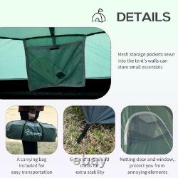 Tente de camping spacieuse pour 6 personnes avec cadre en fibre de verre et en acier, sac de transport