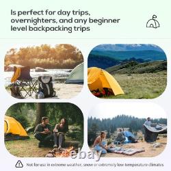 Tente de camping spacieuse pour 6 personnes avec cadre en fibre de verre et en acier, sac de transport