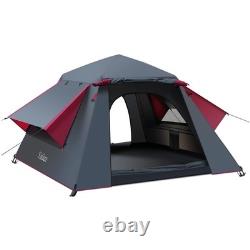 Tente de camping, tente pop-up 3 places extra large imperméable automatique en dôme