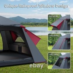Tente de camping, tente pop-up 3 places extra large imperméable automatique en dôme