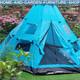 Tente De Camping Tipi Pour 6 Personnes Avec Porte Zippée Et Fenêtres En Mesh Pour La Famille