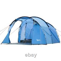 Tente de camping tunnel 2-3 personnes avec porche vestibule, toile de pluie, aérations et sac de transport