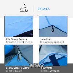 Tente de camping tunnel 2-3 personnes avec porche vestibule, toile de pluie, aérations et sac de transport