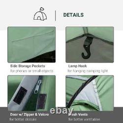 Tente de camping tunnel 2-3 personnes, toile de sol, abri imperméable avec aérations