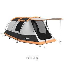 Tente de camping tunnel 3-4 personnes 2000mm imperméable abri familial avec sac de transport