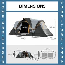 Tente de camping tunnel dôme pour 5-6 personnes, abri avec protection ?? UV, indice d’imperméabilité 3000 mm