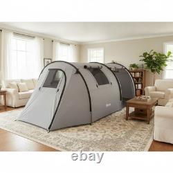 Tente de camping tunnel imperméable 3000 mm pour 3-4 personnes, grande famille, avec 2 chambres