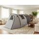 Tente De Camping Tunnel Imperm&eacute;able 3000 Mm Pour 3-4 Personnes, Grande Famille, Avec 2 Chambres